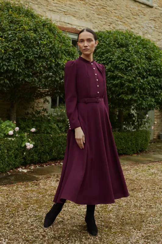 Ahana Plum Long Sleeve Dress sold by Beulah