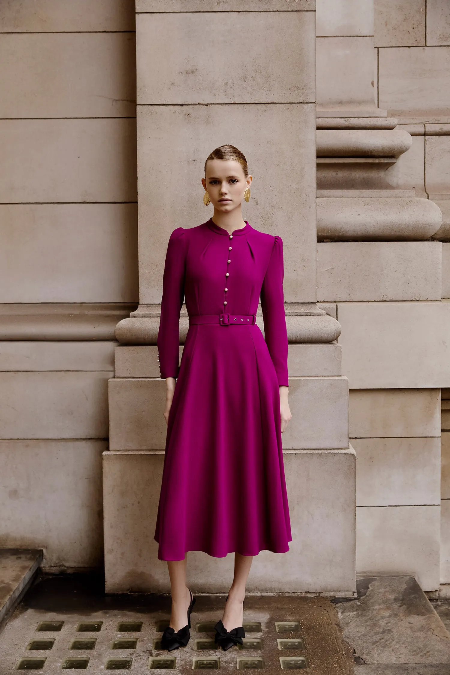 Ahana Purple Long Sleeve Dress sold by Beulah product image thumbnail 4