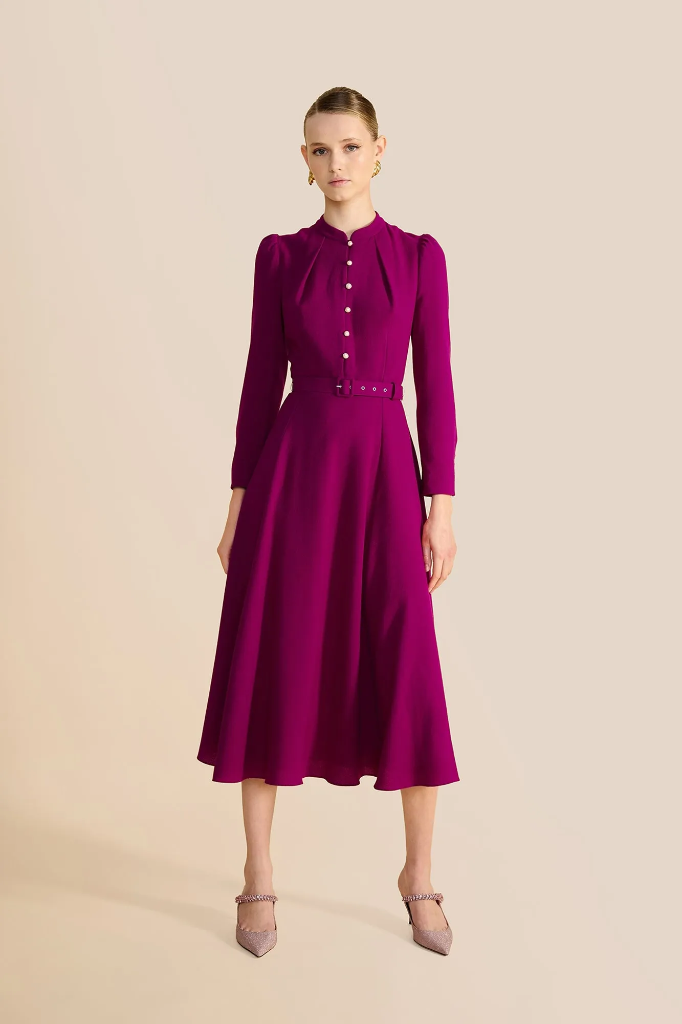 Ahana Purple Long Sleeve Dress sold by Beulah