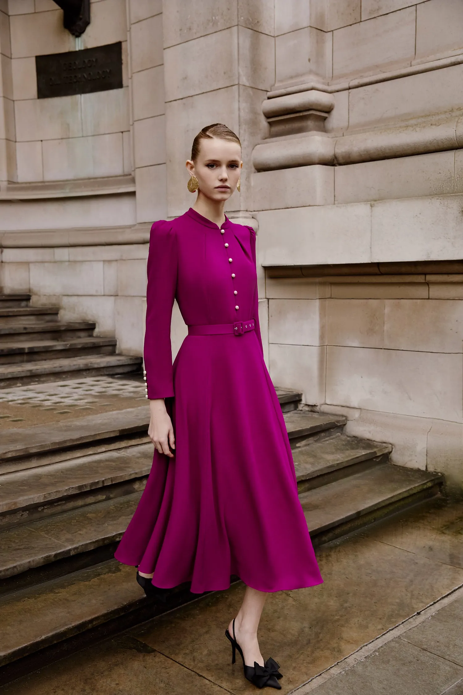 Ahana Purple Long Sleeve Dress sold by Beulah product image thumbnail 5