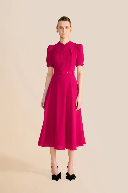 Ahana Fuchsia Short Sleeve Dress sold by Beulah