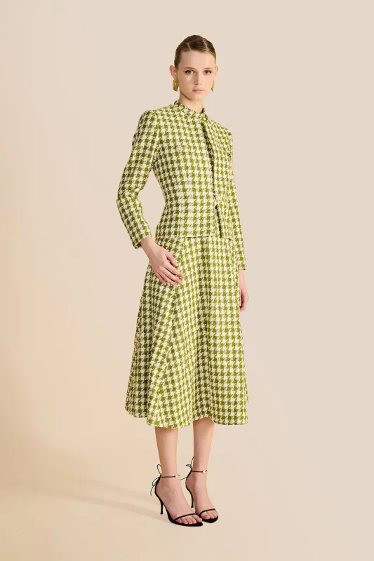Charlotte Houndstooth Midi Jacket sold by Beulah