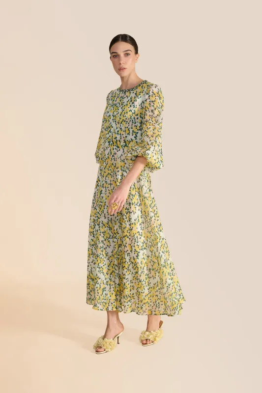 Mikela Lemon Floral Dress sold by Beulah
