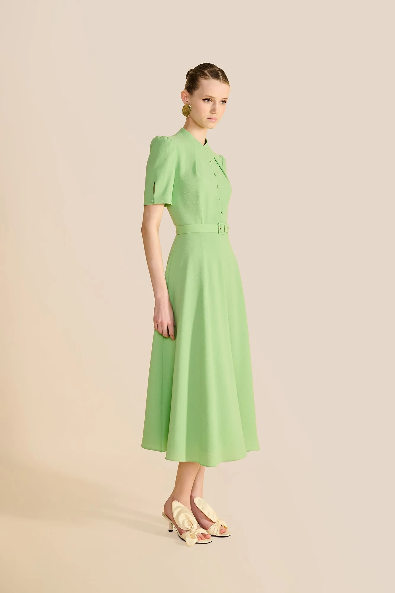Ahana Apple Green Short Sleeve Dress sold by Beulah product image thumbnail 5