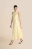 Annabel Yellow & Navy Polka Dot Dress sold by Beulah