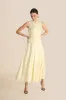 Annabel Yellow & Navy Polka Dot Dress sold by Beulah