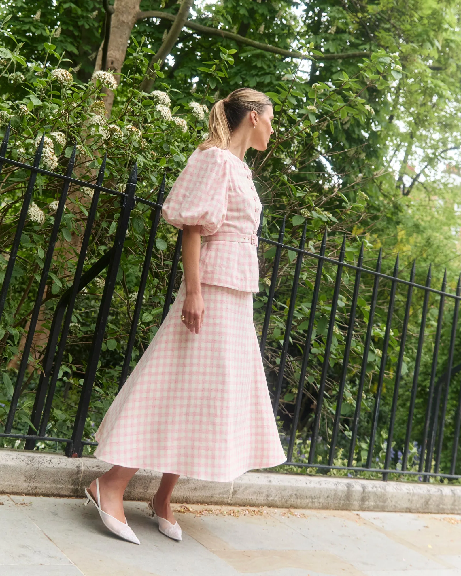 Arabella Pink & White Tweed Skirt sold by Beulah product image thumbnail 2
