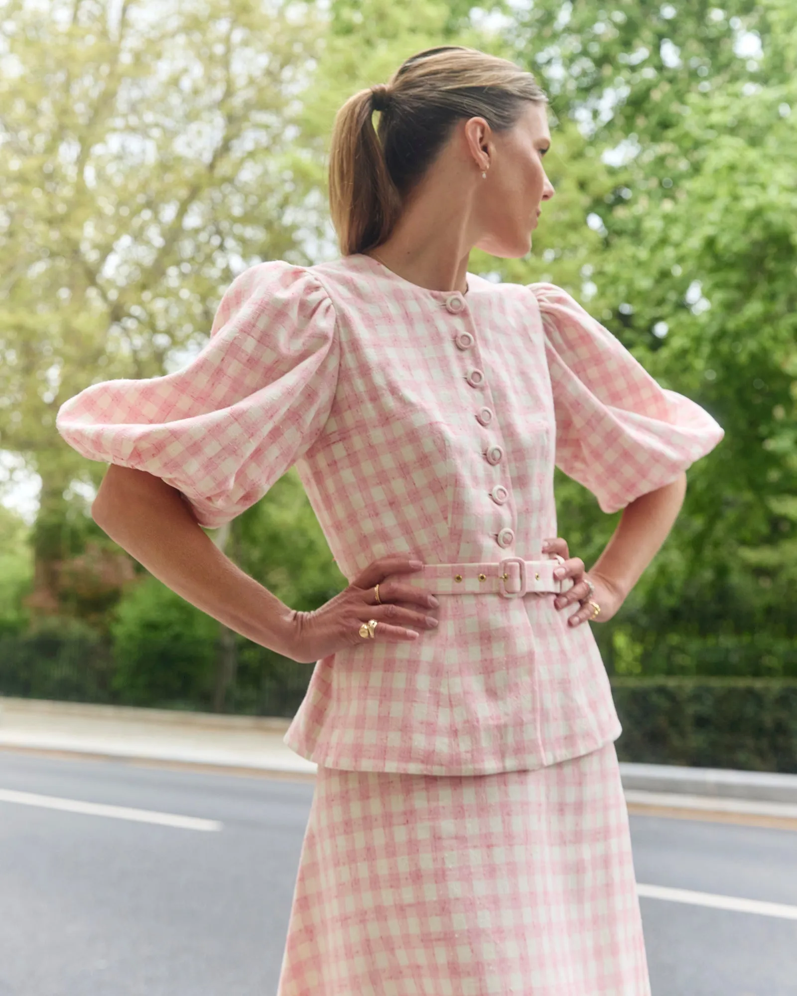 Gabriella Pink & White Tweed Blouse sold by Beulah product image thumbnail 5