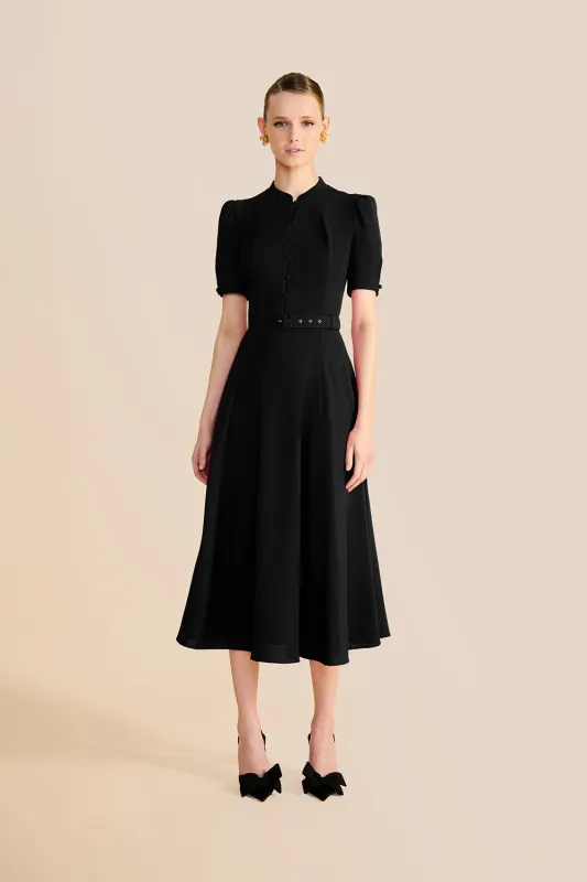 Ahana Black Short Sleeve Dress sold by Beulah