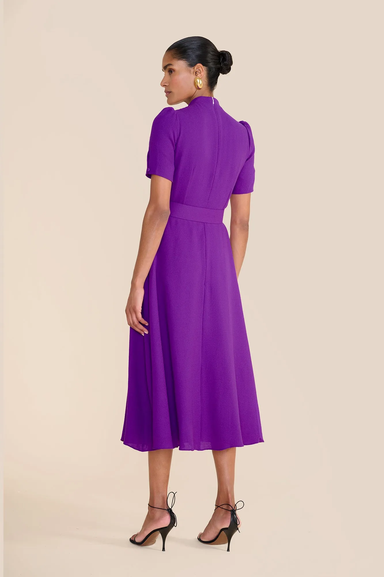 Ahana Bright Purple Short Sleeve Dress sold by Beulah product image thumbnail 5
