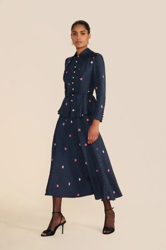 Arabella Polka Floral Skirt sold by Beulah