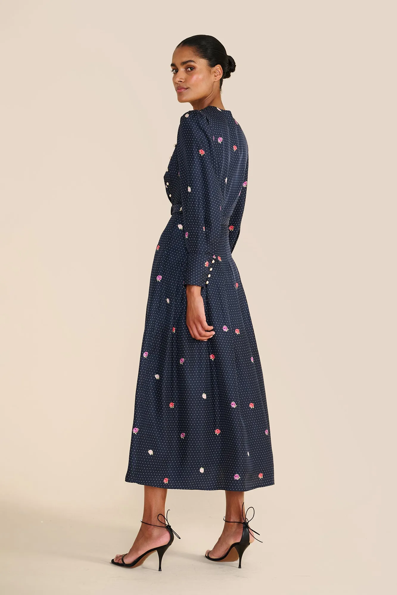 Odette Polka Floral Dress sold by Beulah product image thumbnail 4