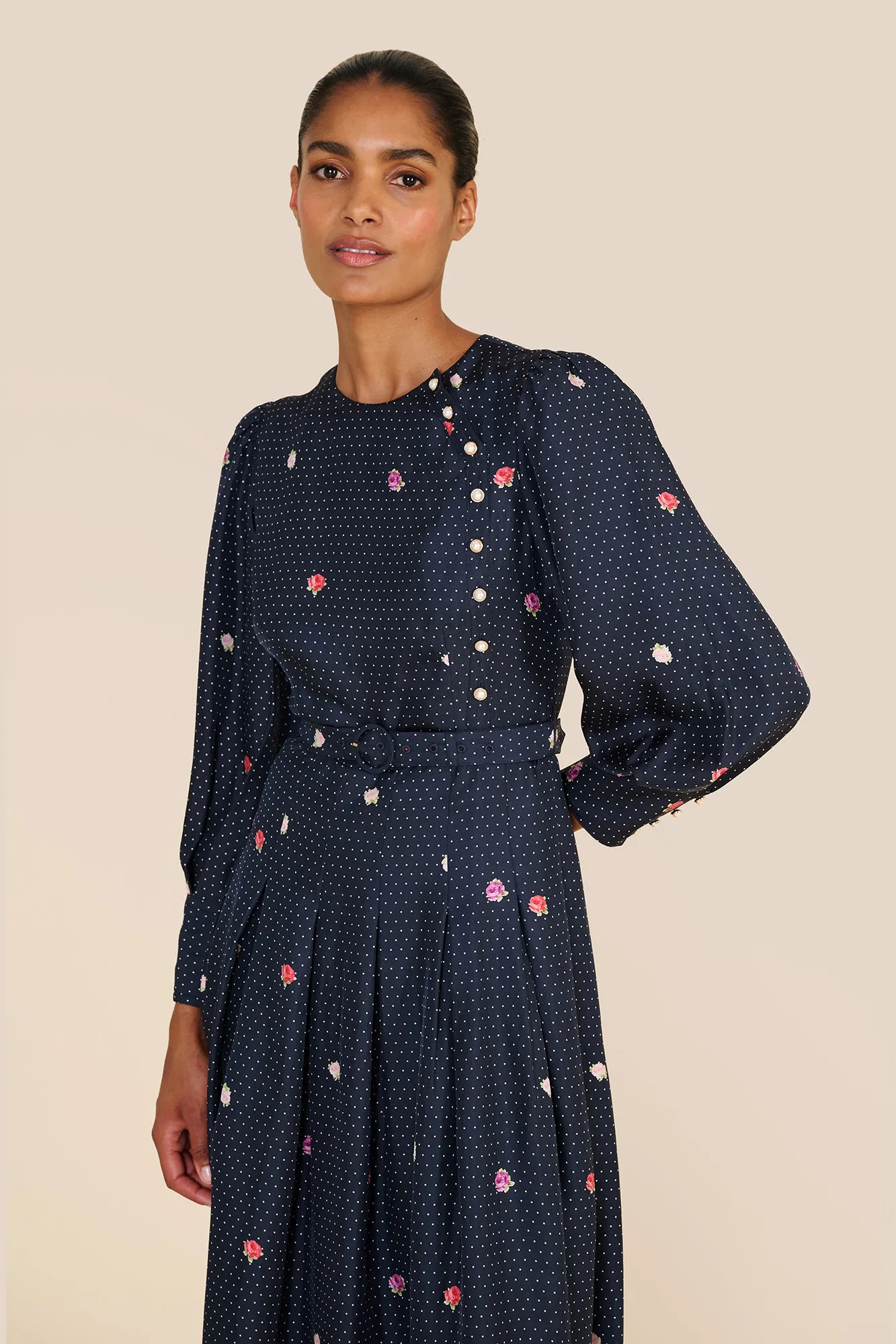 Odette Polka Floral Dress sold by Beulah product image thumbnail 3