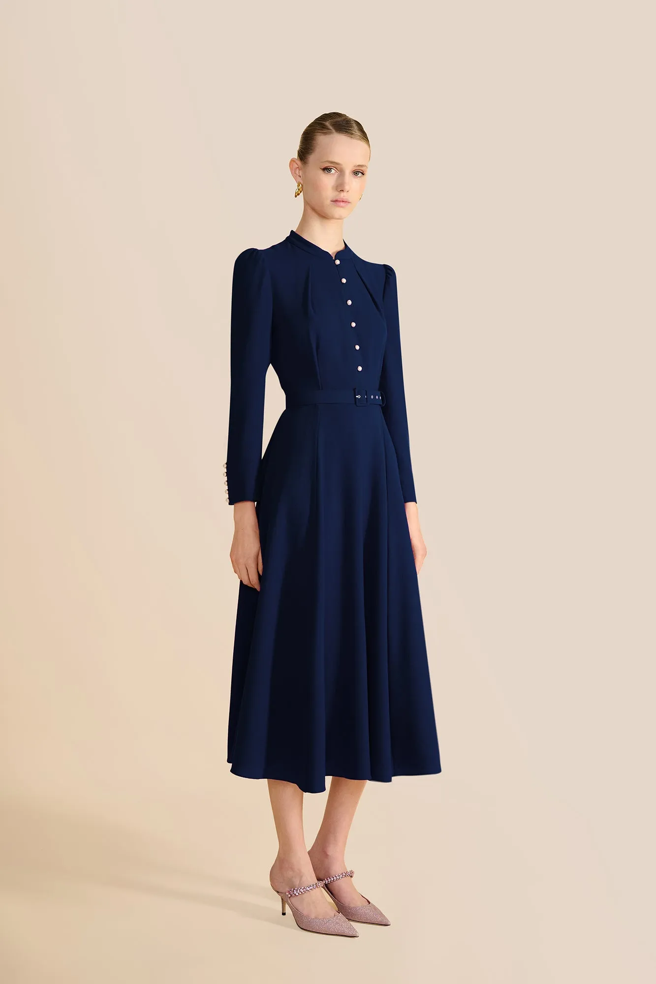 Ahana Navy Long Sleeve Dress sold by Beulah product image thumbnail 3