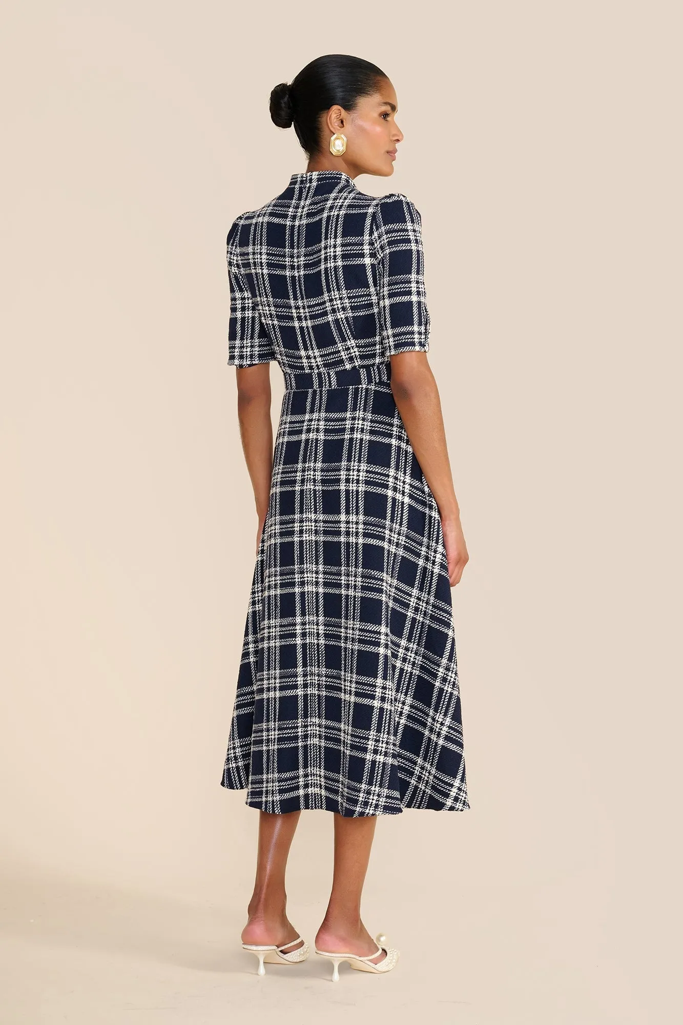 Ahana Navy & White Check Dress sold by Beulah product image thumbnail 4