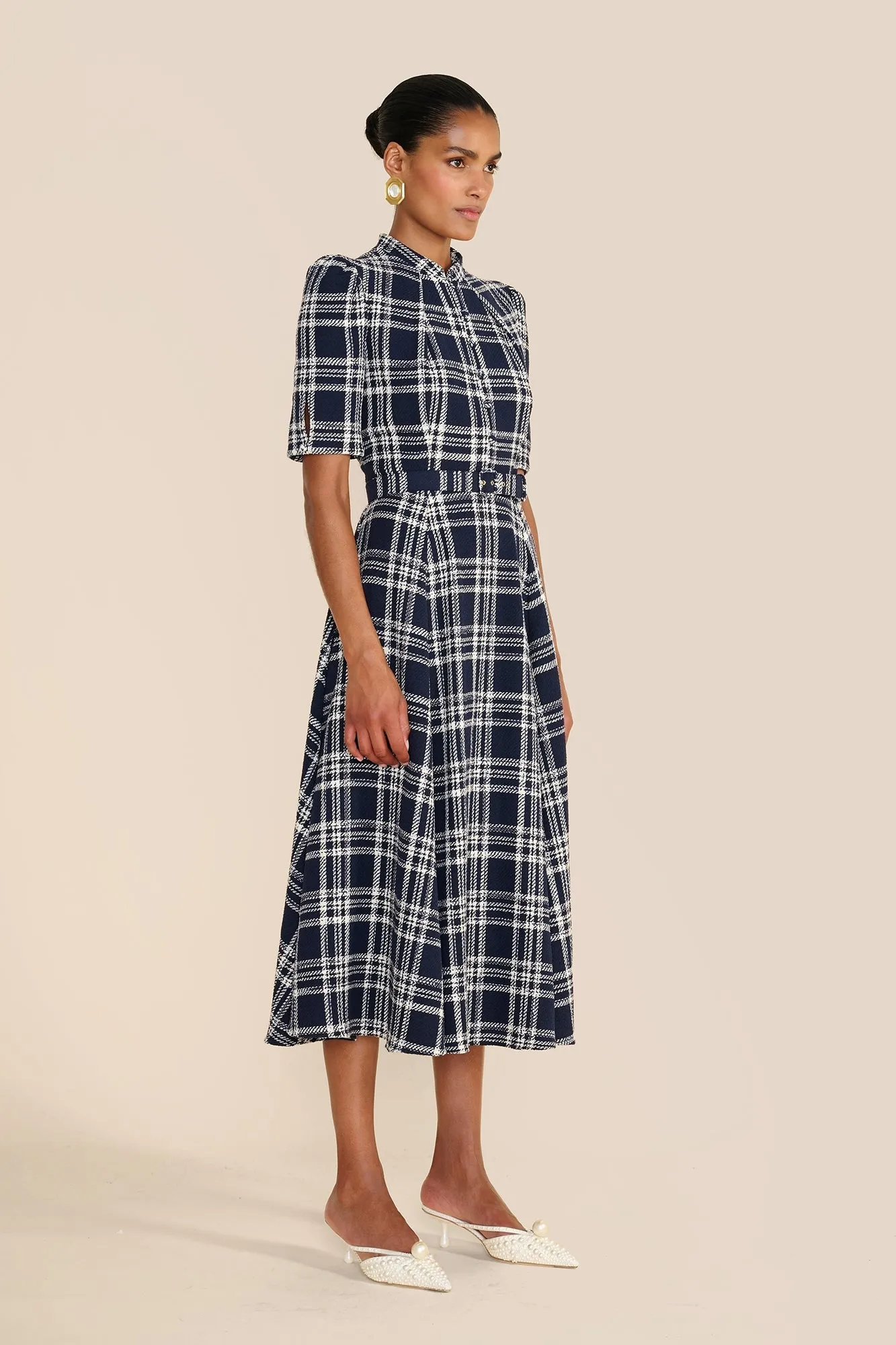 Ahana Navy & White Check Dress sold by Beulah product image thumbnail 2