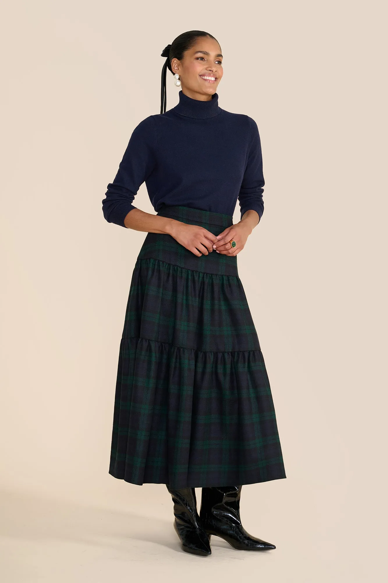 Rosa Evergreen Tartan Skirt sold by Beulah product image thumbnail 4