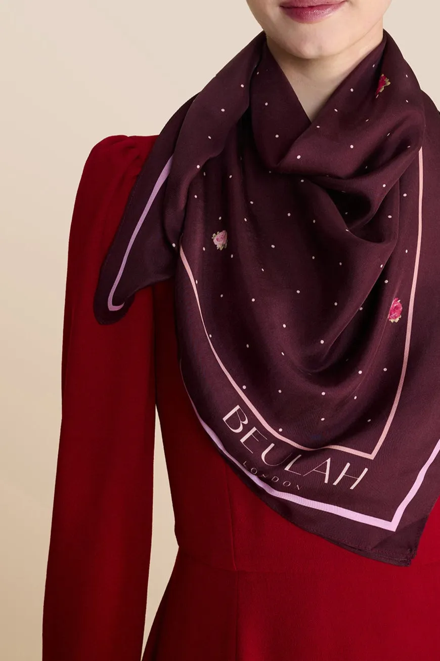 Polka Floral Plum Scarf sold by Beulah product image thumbnail 2