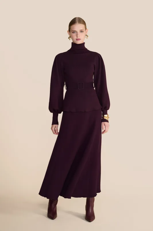 Estella Knit Jumper Plum sold by Beulah