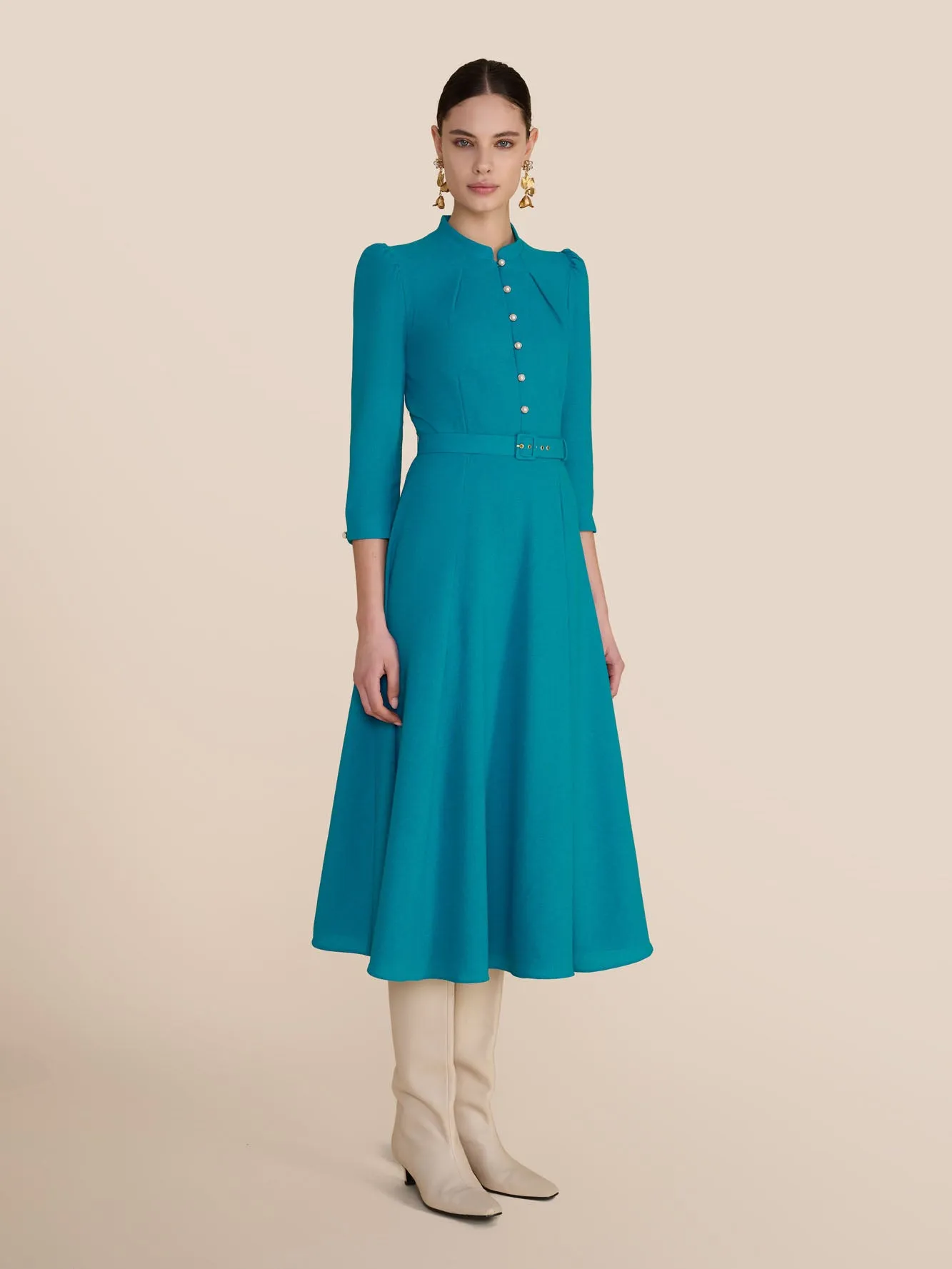 Ahana Mid Sleeve Azure Dress sold by Beulah product image thumbnail 4