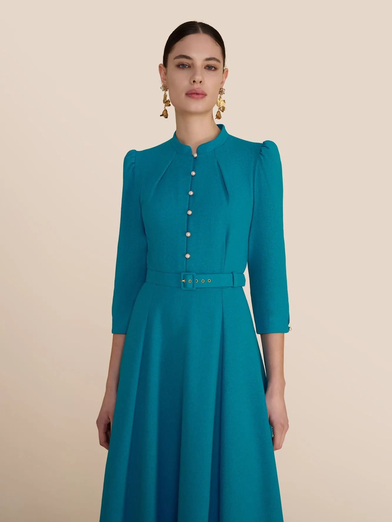 Ahana Mid Sleeve Azure Dress sold by Beulah product image thumbnail 3