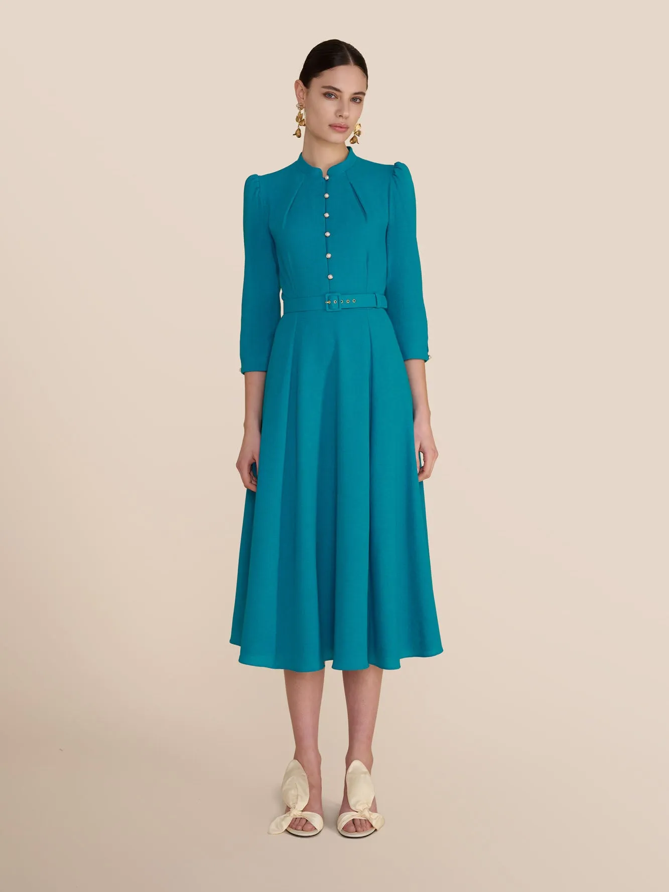 Ahana Mid Sleeve Azure Dress sold by Beulah product image thumbnail 2