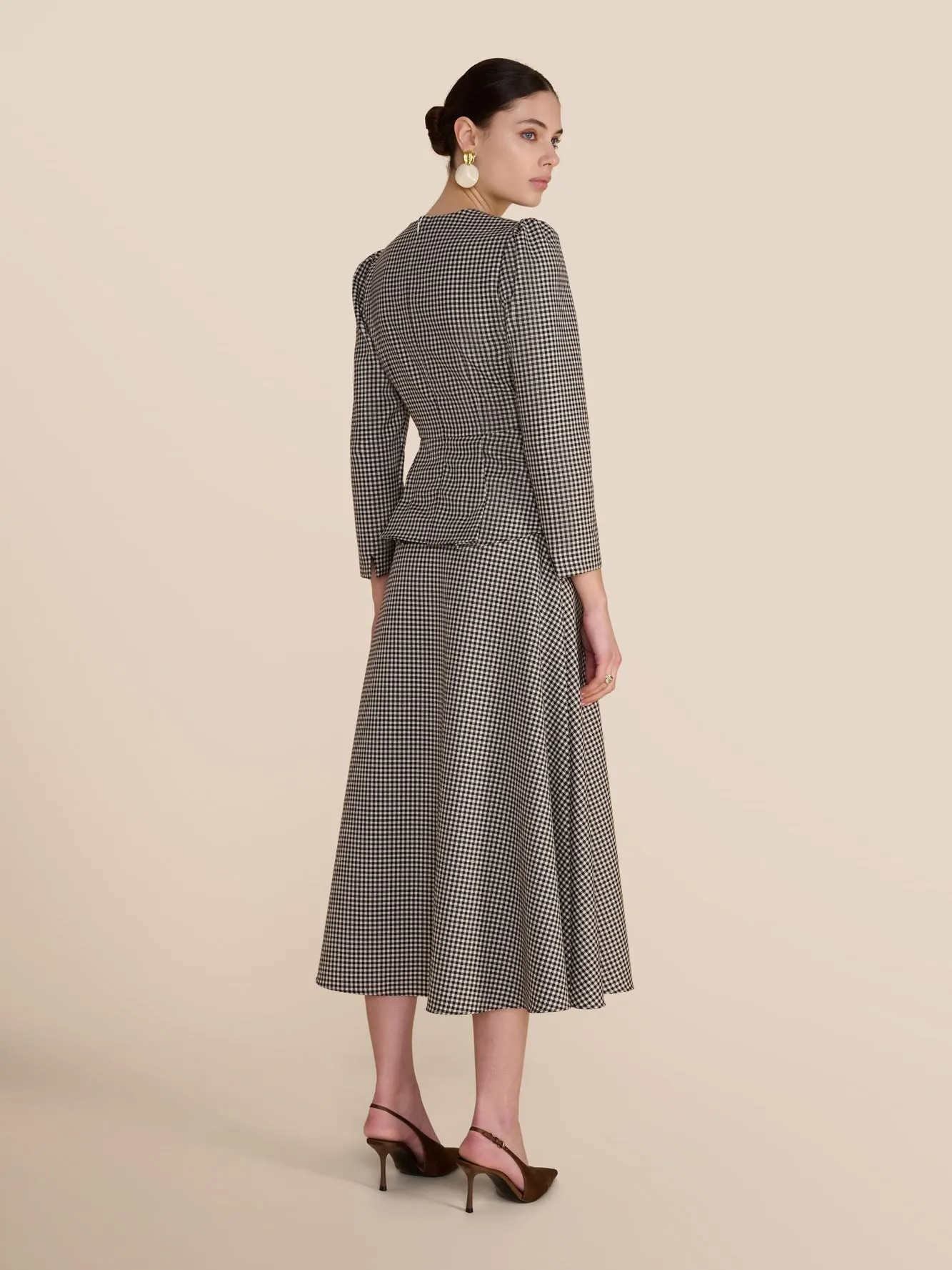 Arabella Micro Check Skirt sold by Beulah product image thumbnail 3