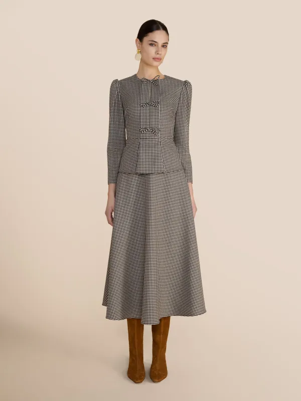 Arabella Micro Check Skirt sold by Beulah