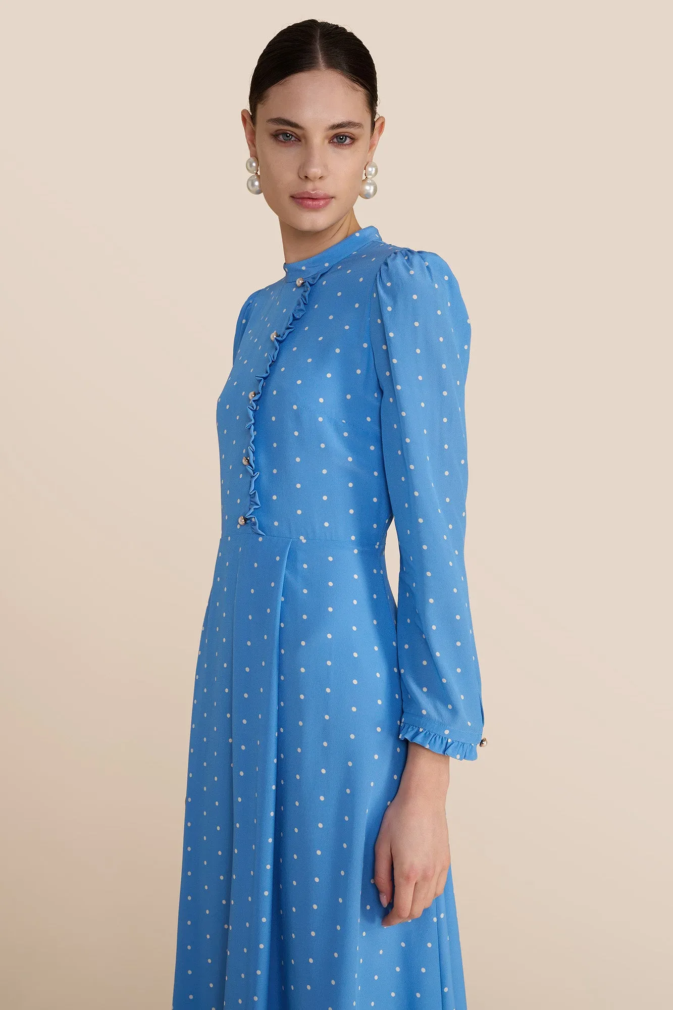Christina Cornflower Polka Dot Dress sold by Beulah product image thumbnail 4