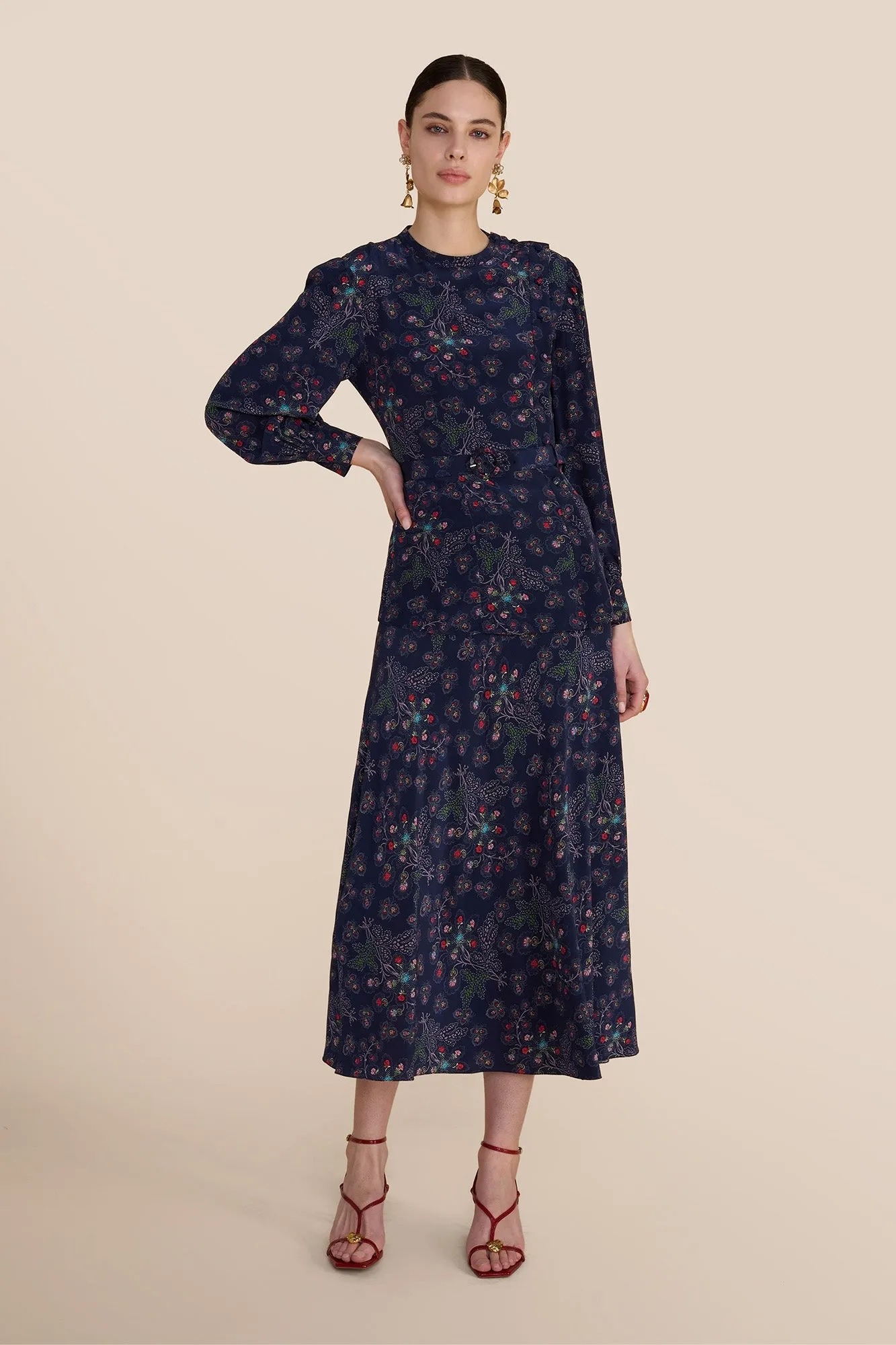 Arabella Navy Heart Skirt sold by Beulah product image thumbnail 2