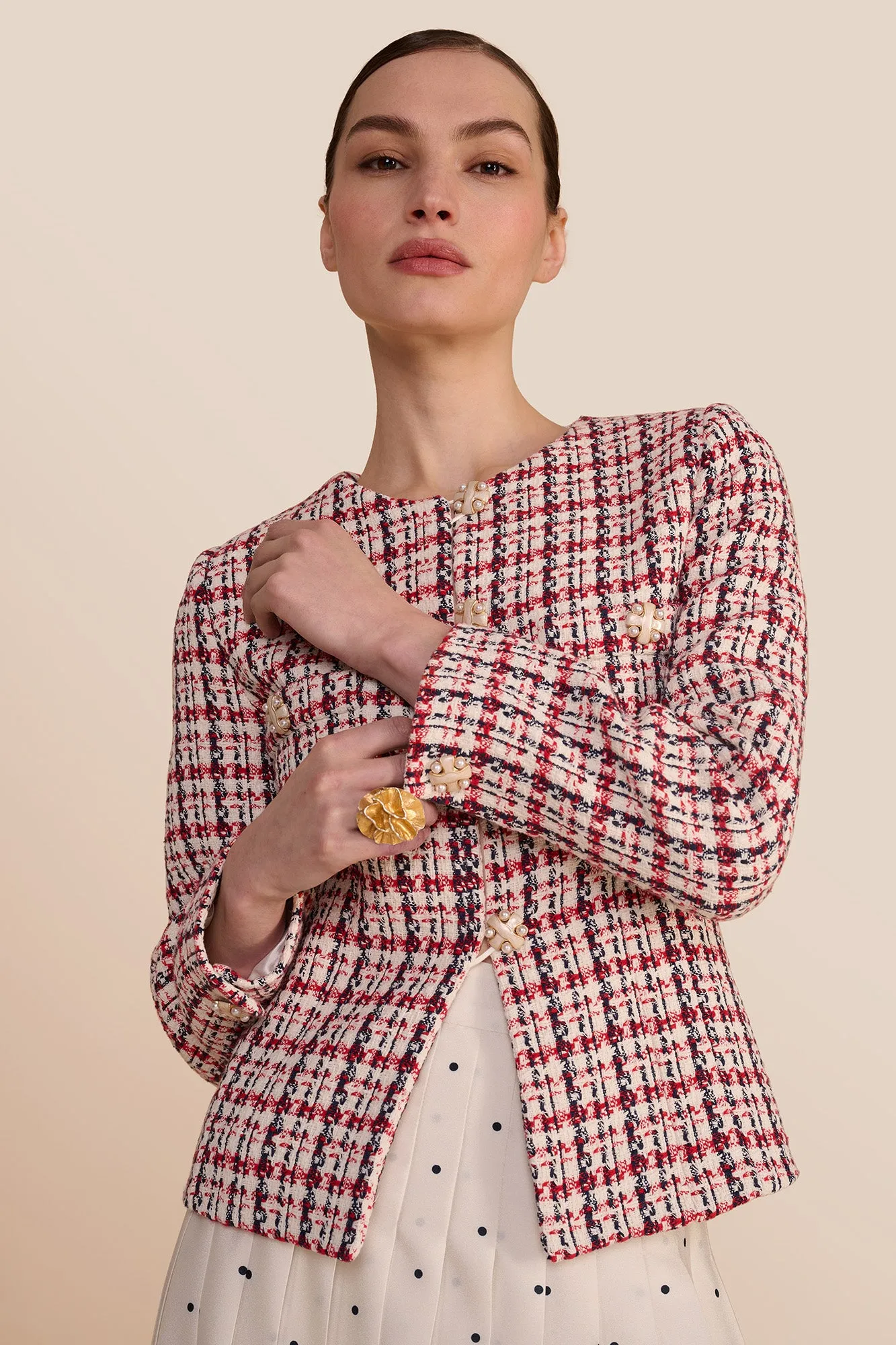 Charlotte Check Jacket sold by Beulah product image thumbnail 4