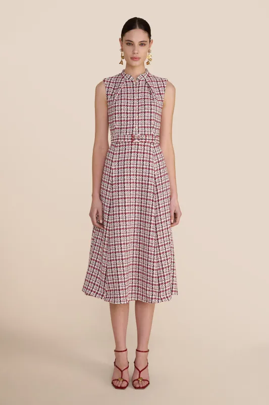 Ahana Sleeveless Check Dress sold by Beulah