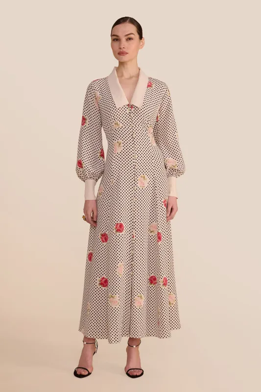 Leonie Polka Floral Dress made by Beulah