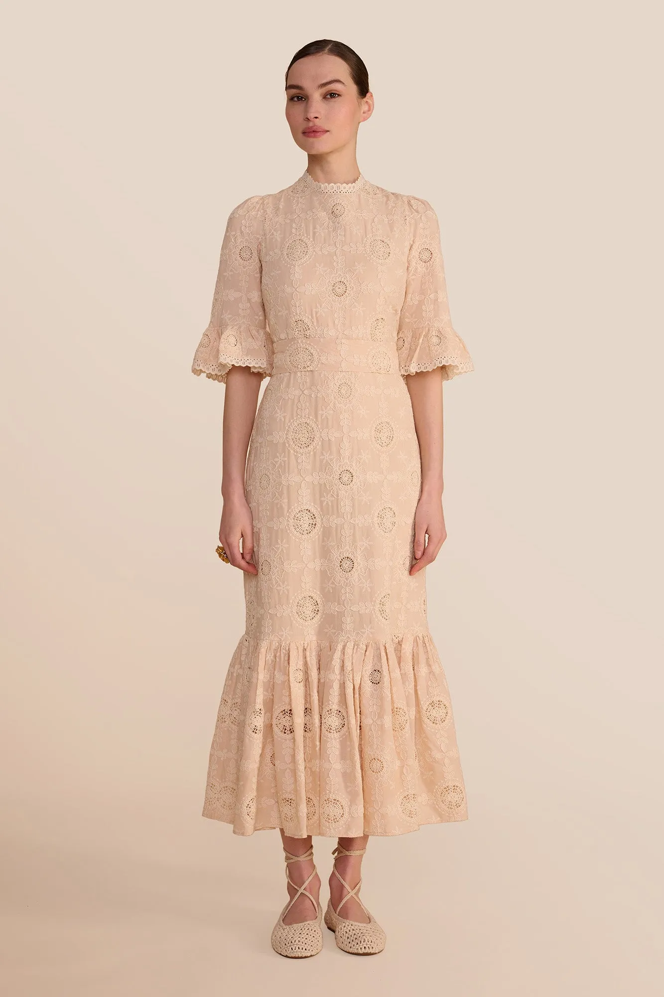 Aster Mocha Embroidered Dress sold by Beulah product image thumbnail 2