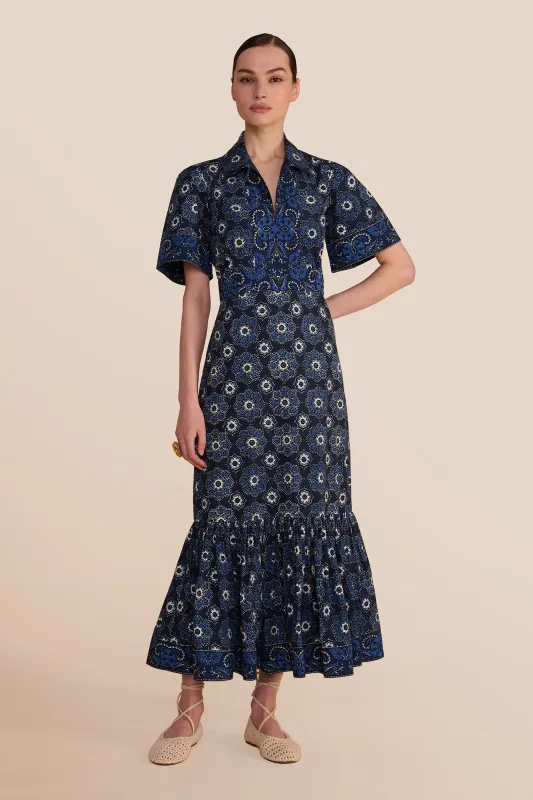 Felicity Navy Floral Dress made by Beulah