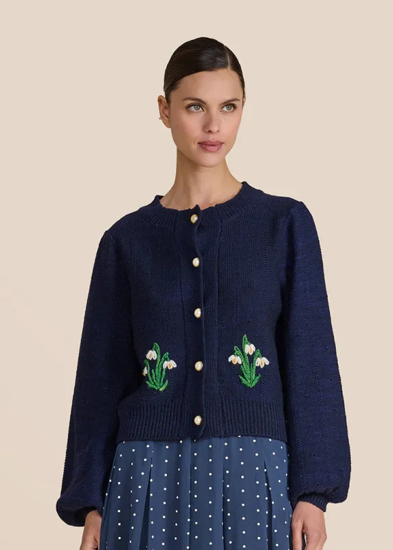 Lyra Navy Cardigan made by Beulah
