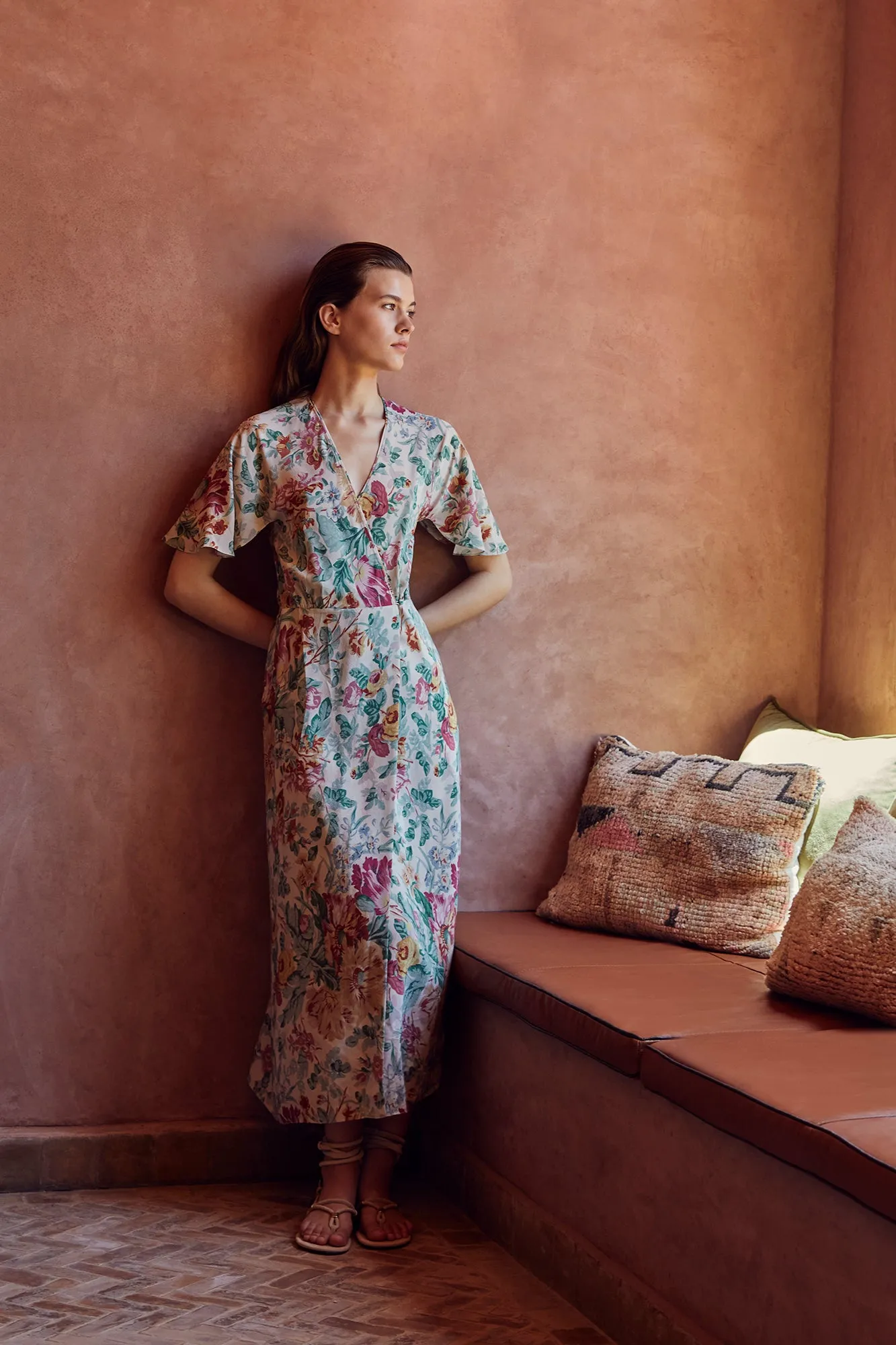 Eva Floral Wrap Dress sold by Beulah product image thumbnail 4