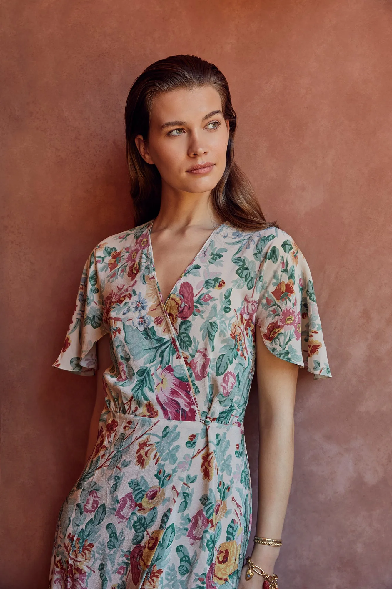 Eva Floral Wrap Dress sold by Beulah product image thumbnail 3
