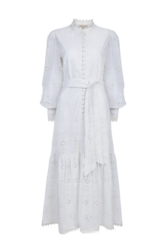 Celeste White Broderie Dress sold by Beulah