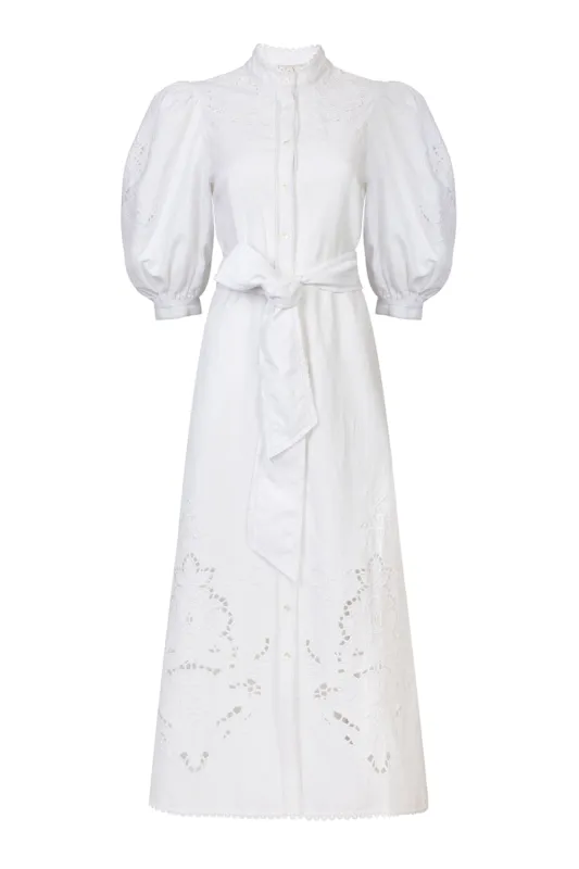 Esther White Cutwork Dress sold by Beulah