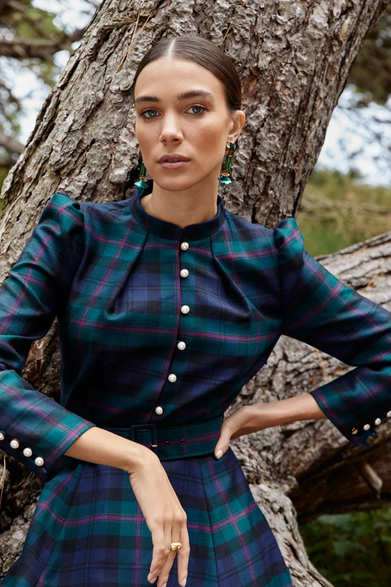 Ahana Tartan Dress sold by Beulah product image thumbnail 2