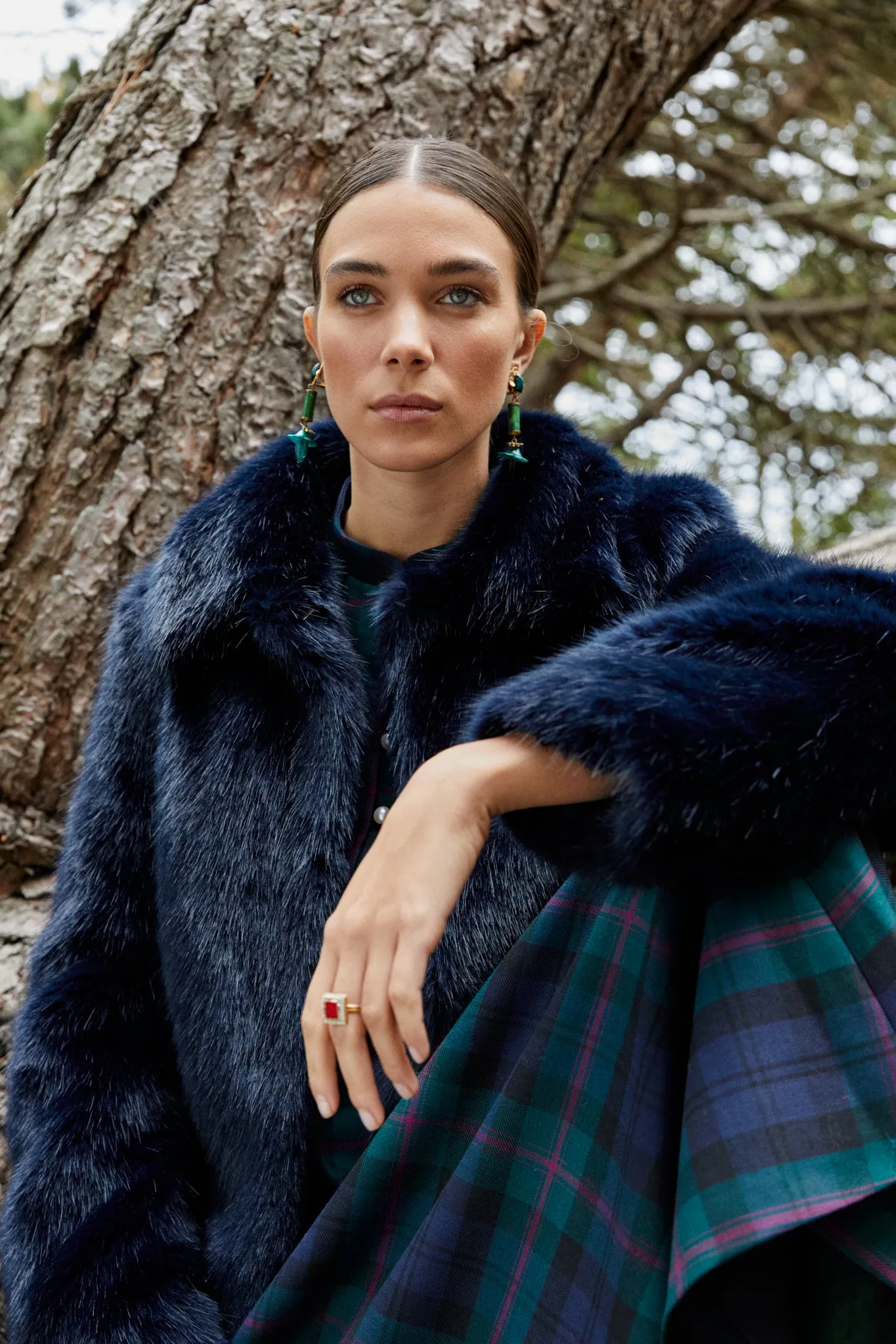 Ahana Tartan Dress sold by Beulah product image thumbnail 5