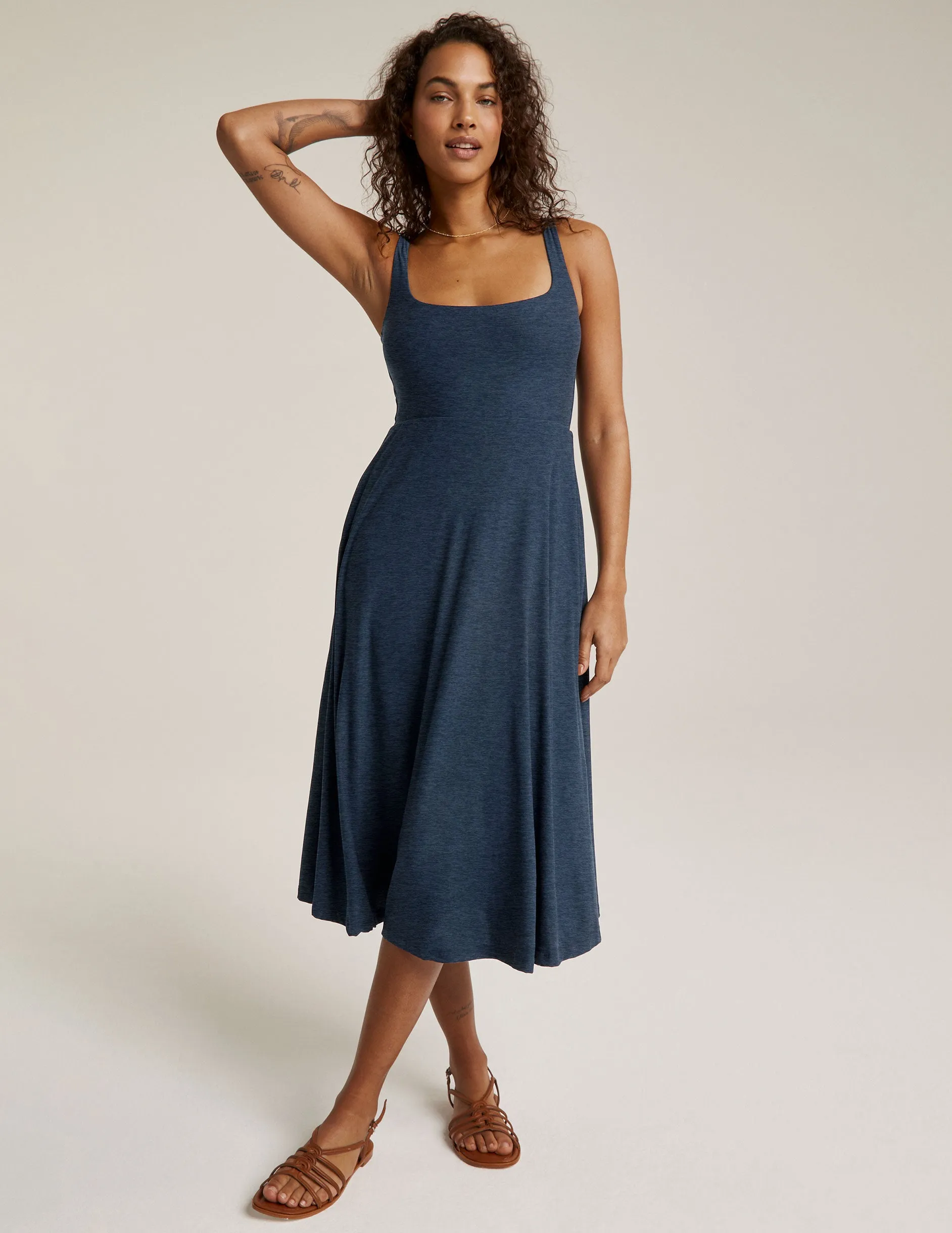 Featherweight At The Ready Square Neck Dress sold by Beyond Yoga