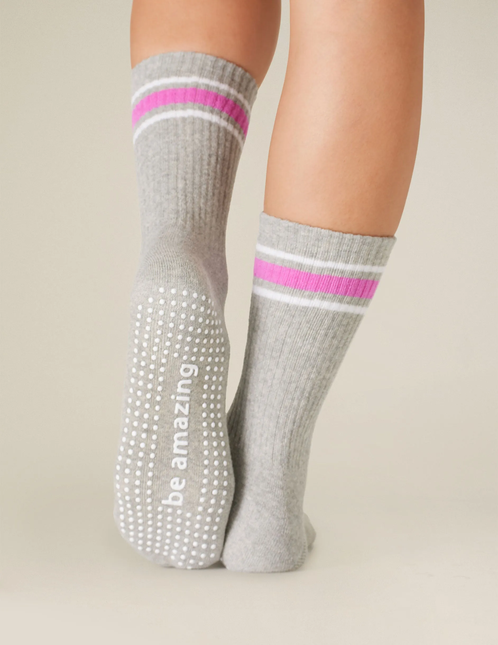 Sticky Be Amazing Crew Grip Socks sold by Beyond Yoga product image thumbnail 2