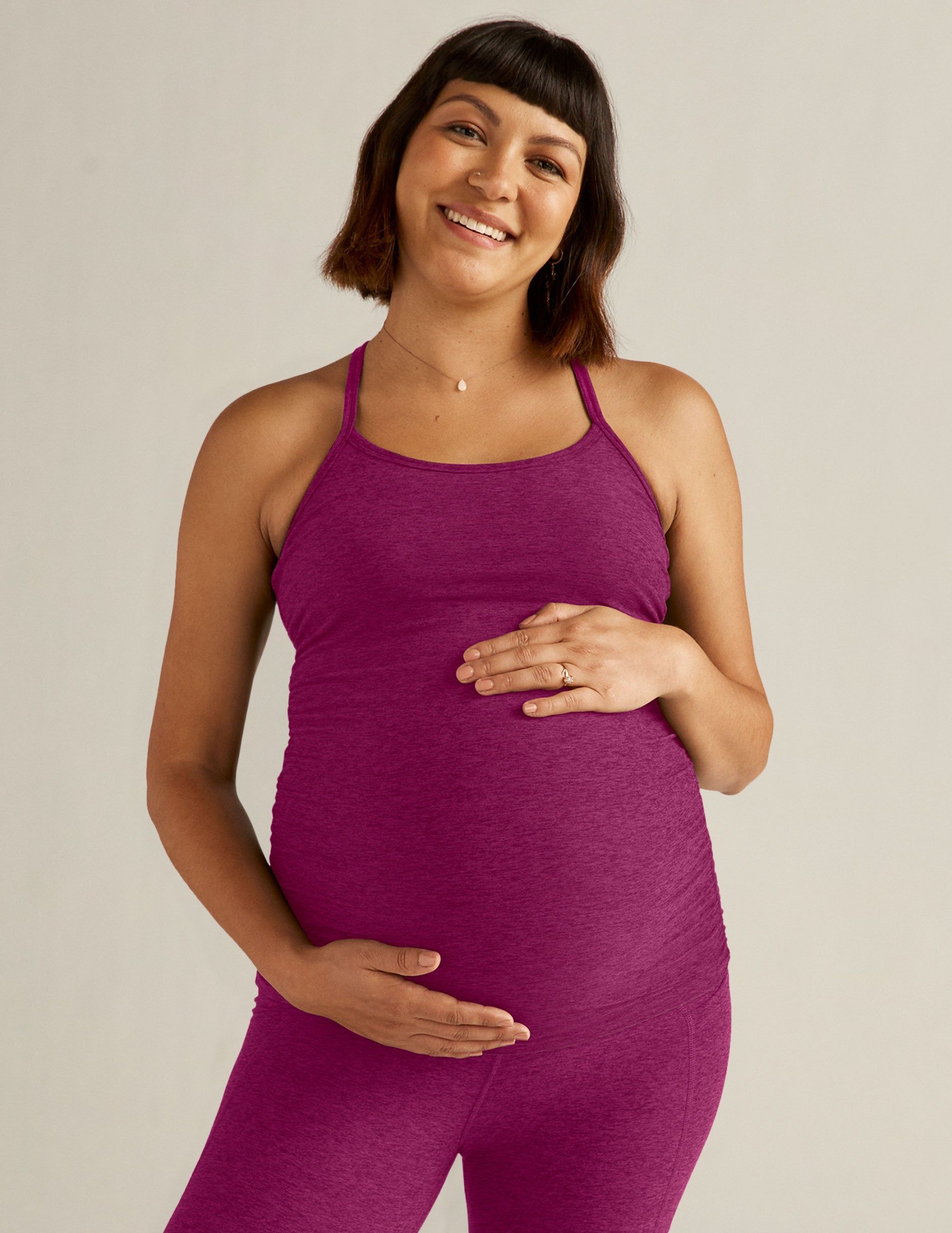 Spacedye Keep Your Cool Maternity Slim Racerback Tank sold by Beyond Yoga product image thumbnail 3