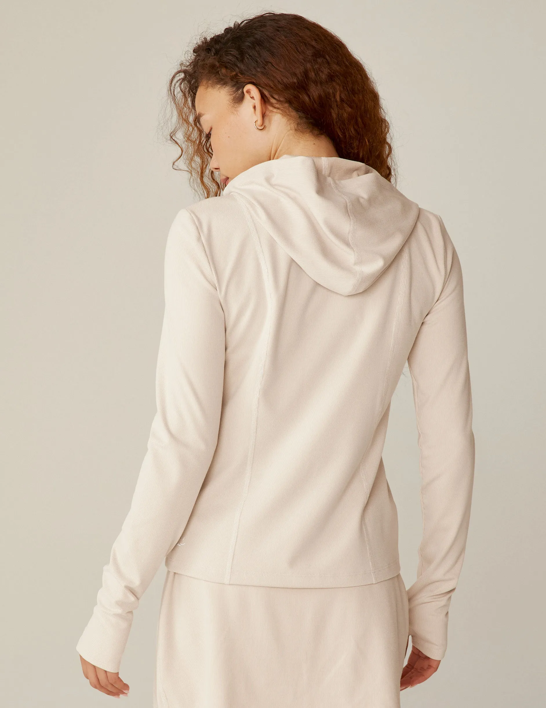 Heather Rib Morning Jog Hoodie sold by Beyond Yoga product image thumbnail 4