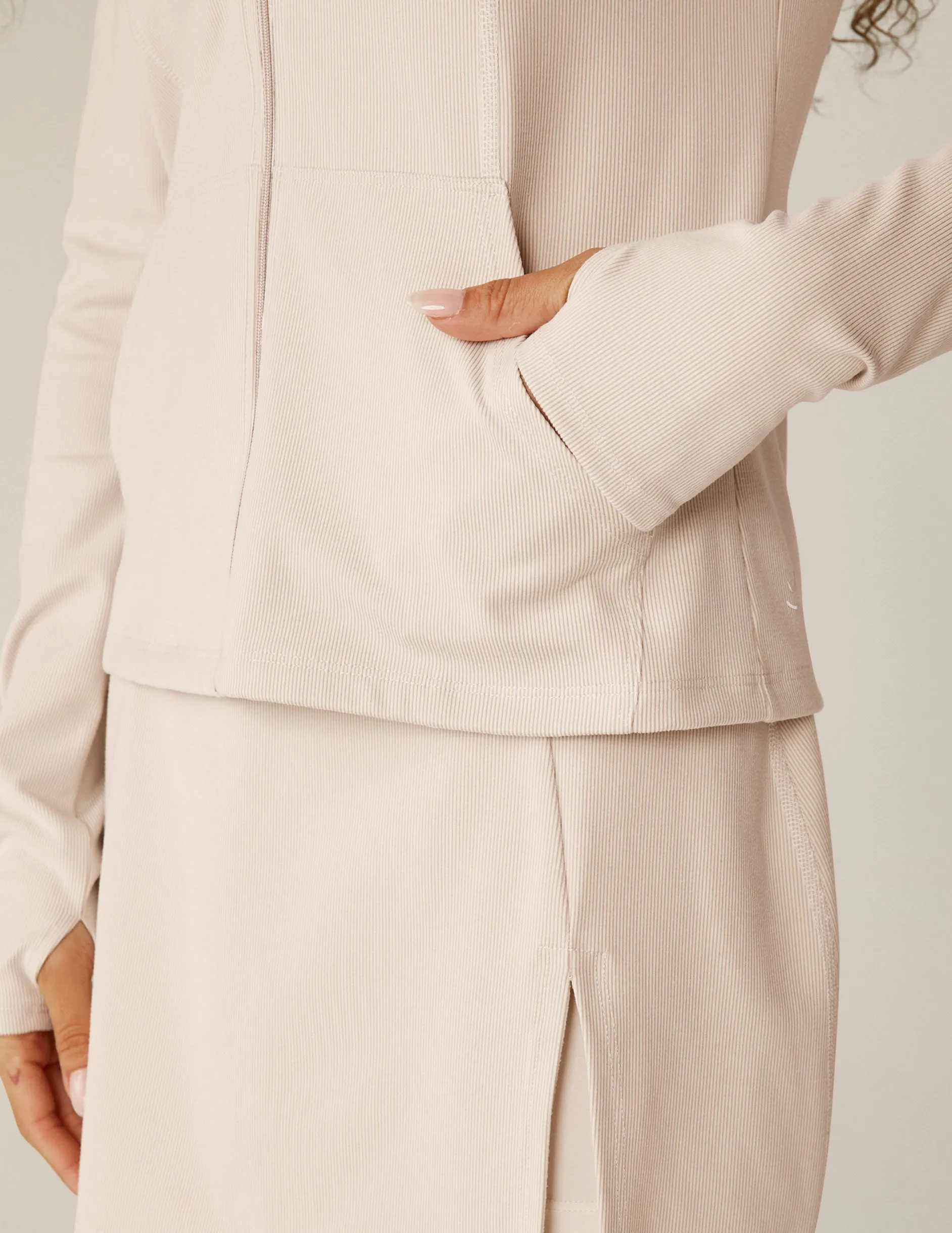 Heather Rib Morning Jog Hoodie sold by Beyond Yoga product image thumbnail 5