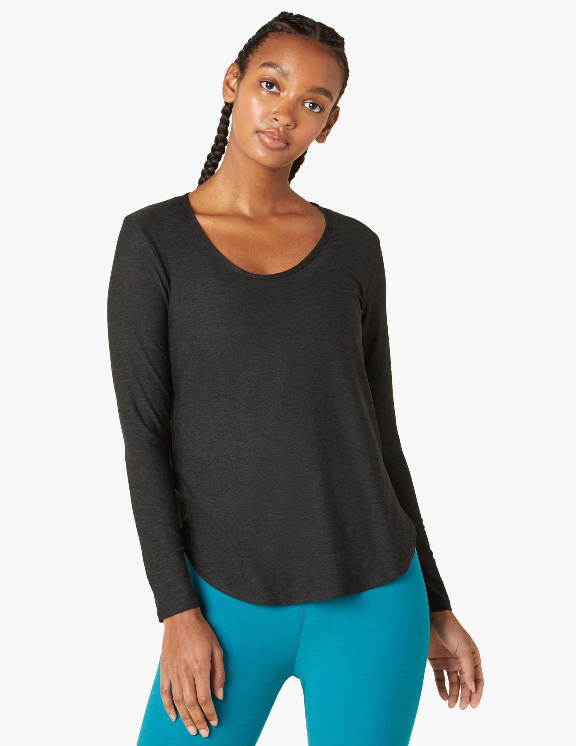 Featherweight Scooped Long Sleeve Pullover sold by Beyond Yoga