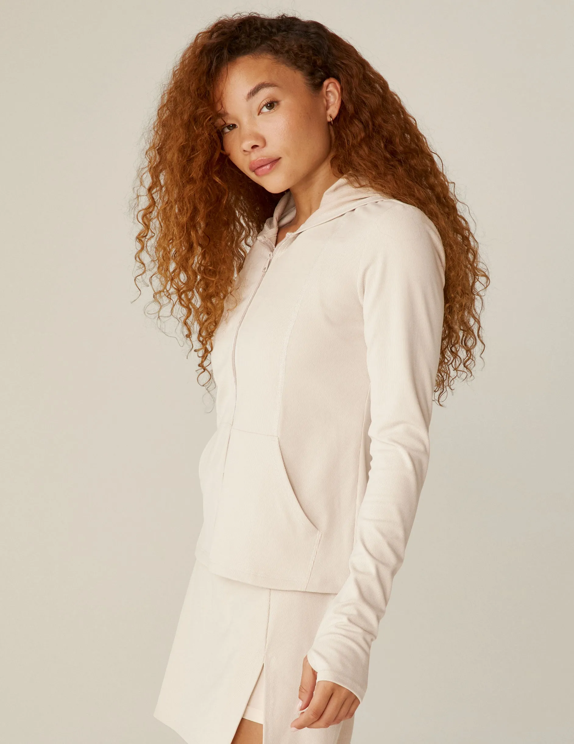 Heather Rib Morning Jog Hoodie sold by Beyond Yoga product image thumbnail 3
