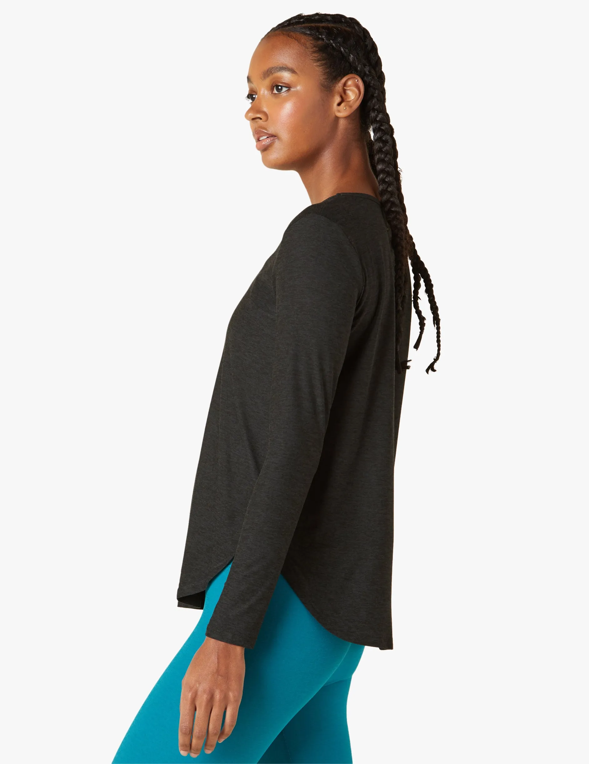 Featherweight Scooped Long Sleeve Pullover sold by Beyond Yoga product image thumbnail 3